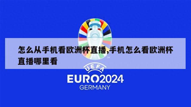 怎么从手机看欧洲杯直播,手机怎么看欧洲杯直播哪里看